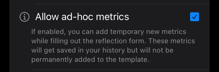 Ad-hoc Metrics