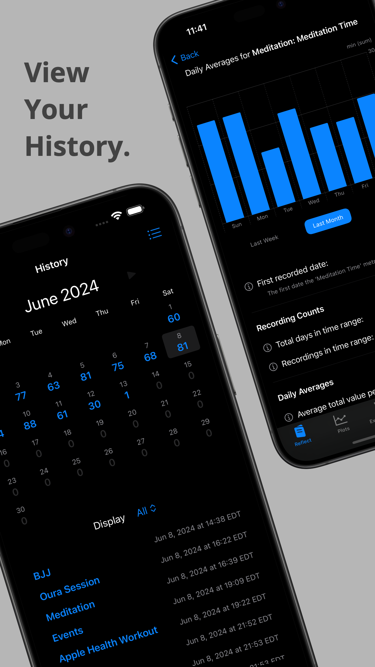 Reflect app screenshot