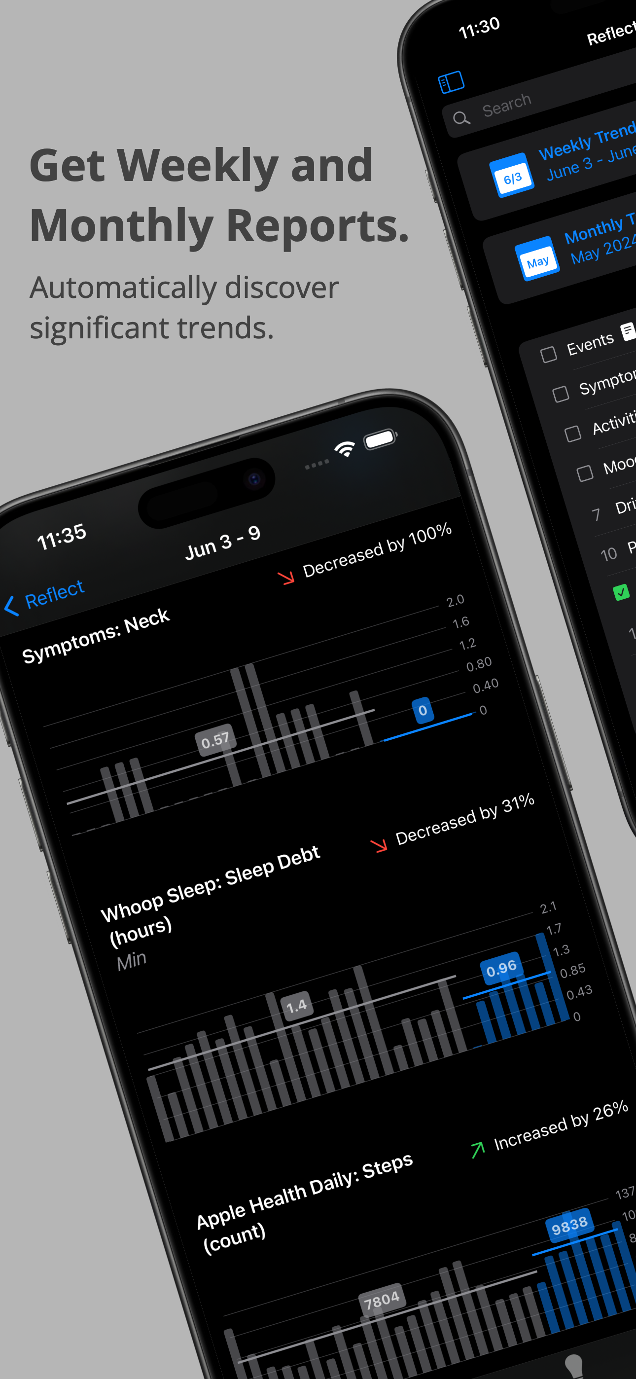 Reflect app screenshot
